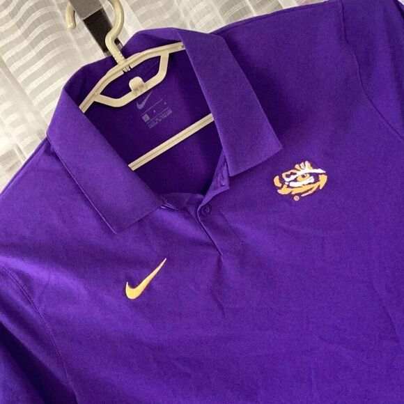 Nike LSU Tigers Football Polo Shirt Men’s Large Team Issue Flex Gameday Coaches - Picture 2 of 8